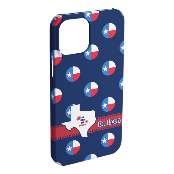 Custom Texas Polka Dots iPhone Case - Plastic (Personalized)