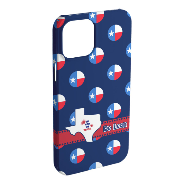 Custom Texas Polka Dots iPhone Case - Plastic - iPhone 15 Plus (Personalized)