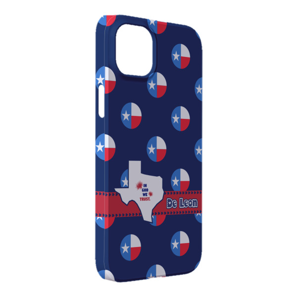 Custom Texas Polka Dots iPhone Case - Plastic - iPhone 14 Plus (Personalized)