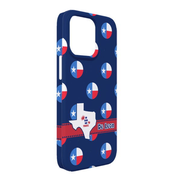 Custom Texas Polka Dots iPhone Case - Plastic - iPhone 13 Pro Max (Personalized)