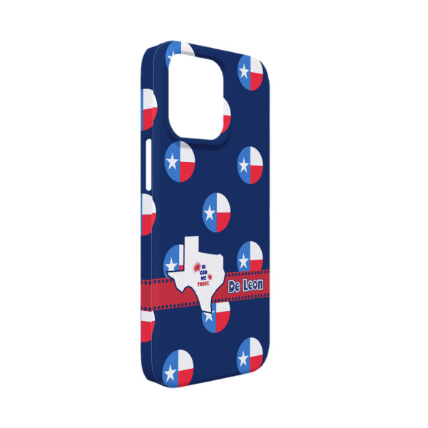 Custom Texas Polka Dots iPhone Case - Plastic - iPhone 13 Mini (Personalized)