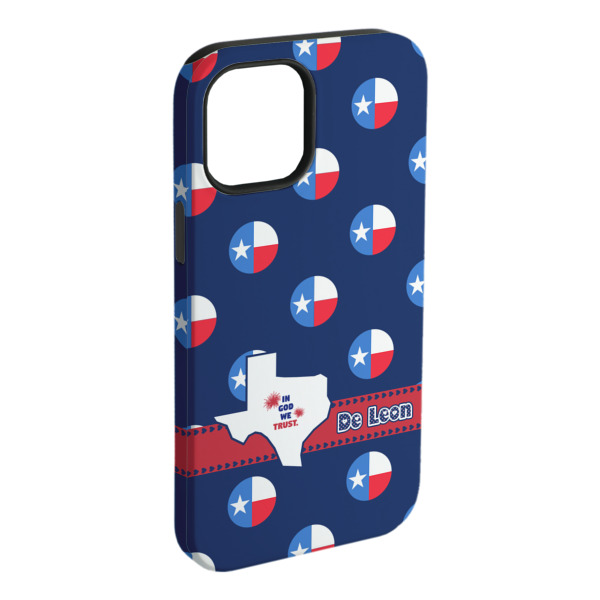 Custom Texas Polka Dots iPhone Case - Rubber Lined (Personalized)