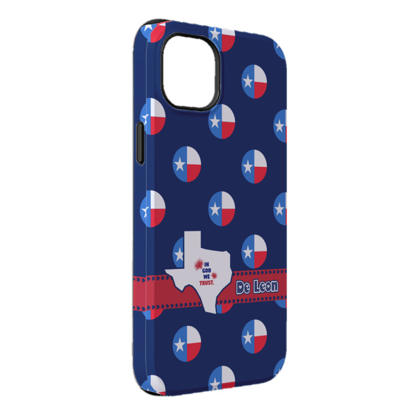 Custom Texas Polka Dots iPhone Case - Rubber Lined - iPhone 14 Plus (Personalized)