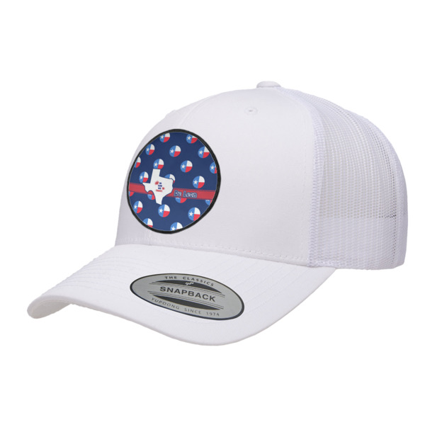Custom Texas Polka Dots Trucker Hat - White (Personalized)