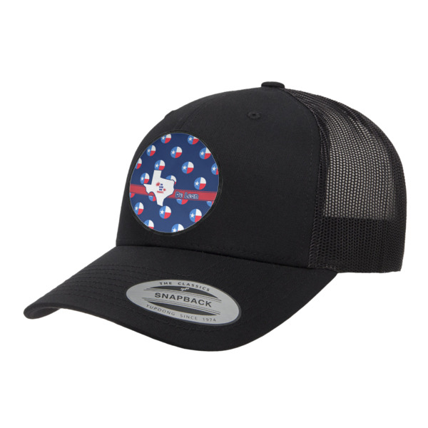 Custom Texas Polka Dots Trucker Hat - Black (Personalized)