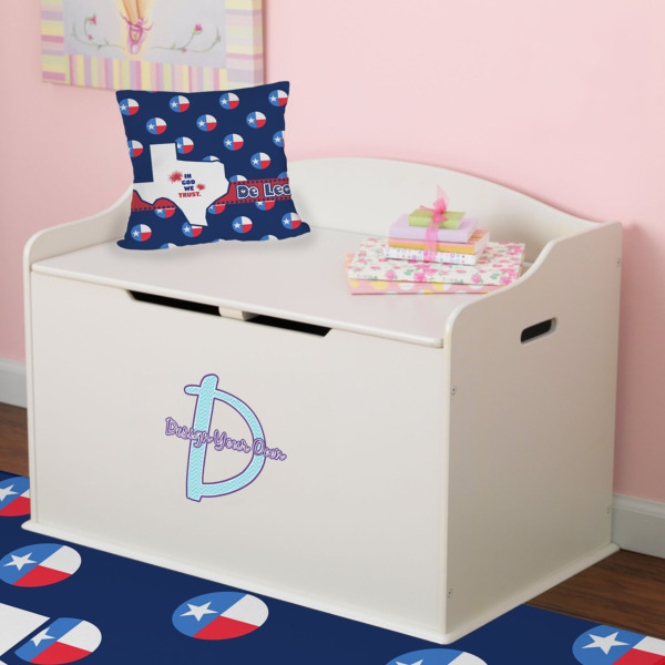 Custom Design - Wall Name & Initial Small on Toy Chest