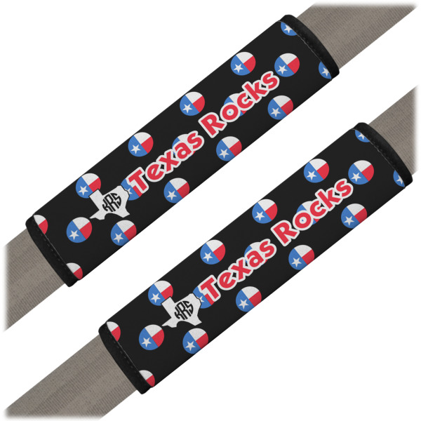 Custom Texas Polka Dots Seat Belt Covers (Set of 2) (Personalized)