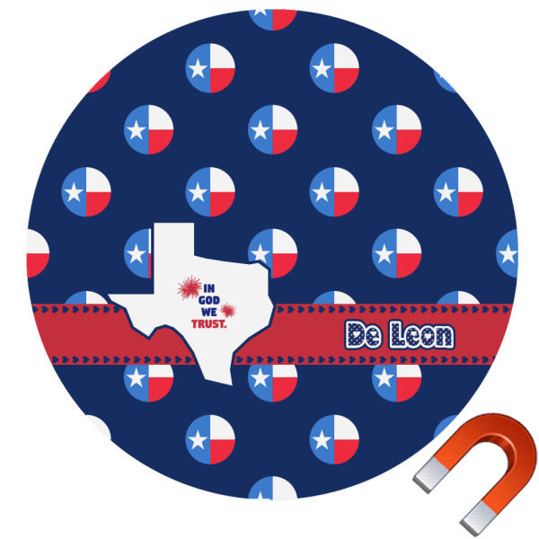 Custom Texas Polka Dots Car Magnet (Personalized)