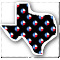 Texas Polka Dots Large Custom Shape Patch - 2XL