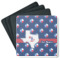 Texas Polka Dots Square Rubber Backed Coasters - Set of 4 (Personalized)