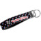 Texas Polka Dots Wristlet Webbing Keychain Fob (Personalized)