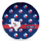 Texas Polka Dots Microwave Safe Plastic Plate - Composite Polymer (Personalized)