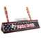 Texas Polka Dots Red Mahogany Nameplate with Business Card Holder (Personalized)