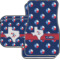 Texas Polka Dots Car Floor Mats Set - 2 Front & 2 Back (Personalized)