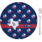 Texas Polka Dots 8" Glass Appetizer / Dessert Plates - Single or Set (Personalized)