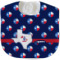 Texas Polka Dots Velour Baby Bib w/ Monogram