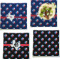Texas Polka Dots Set of 4 Glass Square Lunch / Dinner Plate 9.5" (Personalized)
