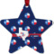 Texas Polka Dots Metal Star Ornament - Double Sided w/ Monogram