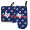 Texas Polka Dots Left Oven Mitt & Pot Holder Set w/ Monogram