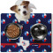 Texas Polka Dots Dog Food Mat - Medium w/ Monogram