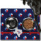 Texas Polka Dots Dog Food Mat - Large w/ Monogram