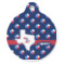 Texas Polka Dots Round Pet ID Tag (Personalized)