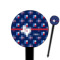 Texas Polka Dots 6" Round Plastic Food Picks - Black - Single Sided (Personalized)