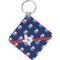 Texas Polka Dots Diamond Plastic Keychain w/ Monogram