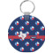 Texas Polka Dots Round Plastic Keychain (Personalized)