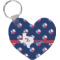 Texas Polka Dots Heart Plastic Keychain w/ Monogram