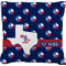 Texas Polka Dots Faux-Linen Throw Pillow (Personalized)
