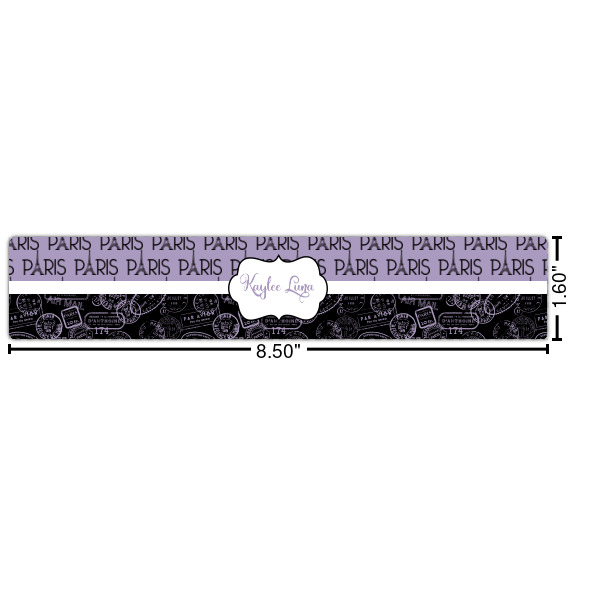 Custom Paris Bonjour and Eiffel Tower Water Bottle Labels - Custom Sized (Personalized)