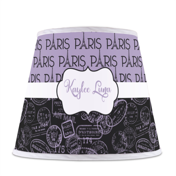 Custom Design - Poly Film Empire Lampshade - Front View