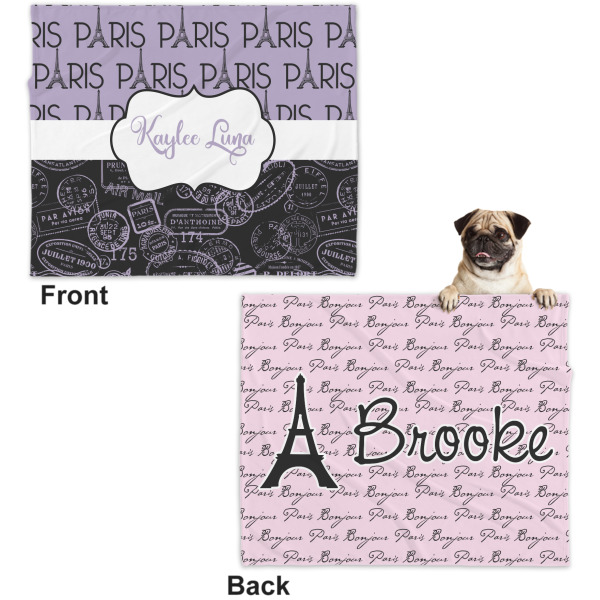 Custom Design - Microfleece Dog Blanket - Large- Front & Back