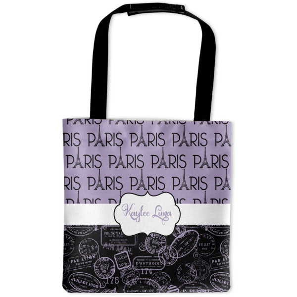 Custom Paris Bonjour and Eiffel Tower Auto Back Seat Organizer Bag (Personalized)