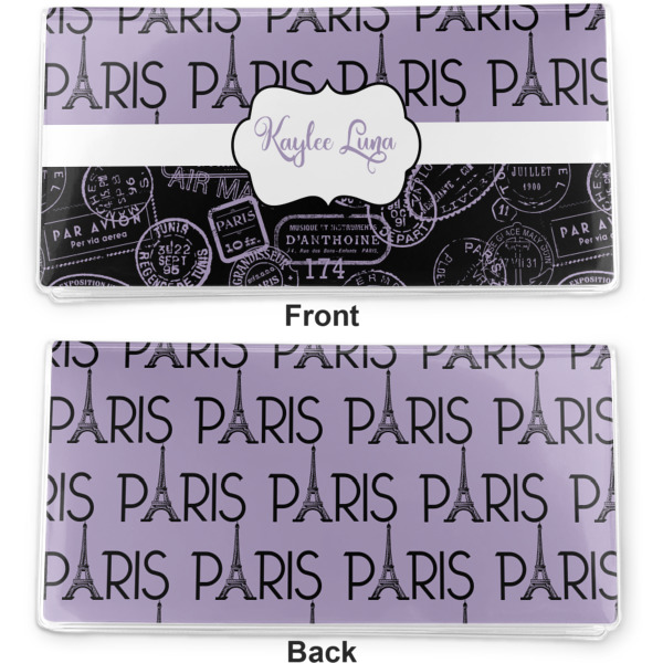 Custom Design - Vinyl Check Book Cover - Front and Back