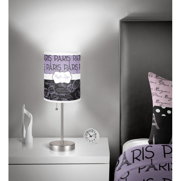 Custom Design - 8" Drum Lampshade - In Room