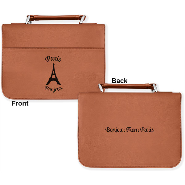 Custom Design - Cognac Leatherette Bible Covers - Large Double Sided Approval