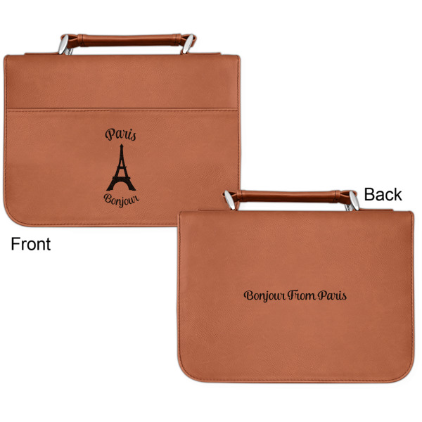 Custom Design - Cognac Leatherette Bible Covers - Small Double Sided Approval