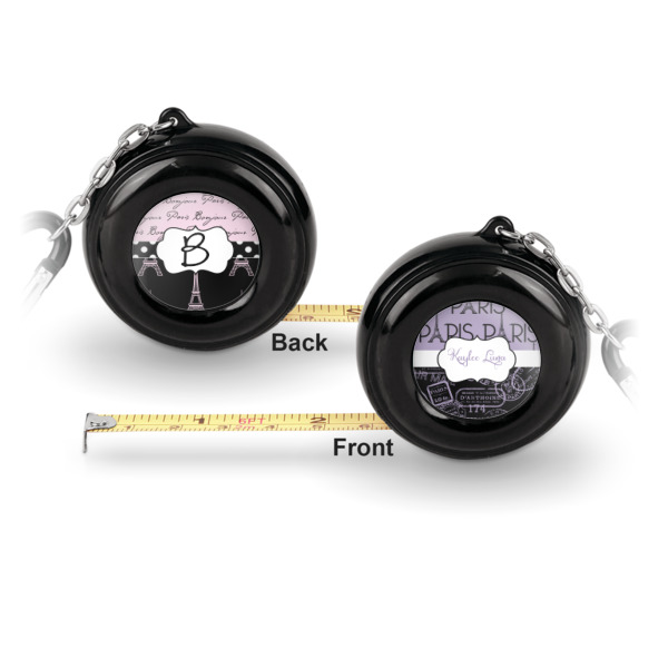 Custom Design - 6ft Pocket Tape Measure w/ Carabiner Hook - Front and Back