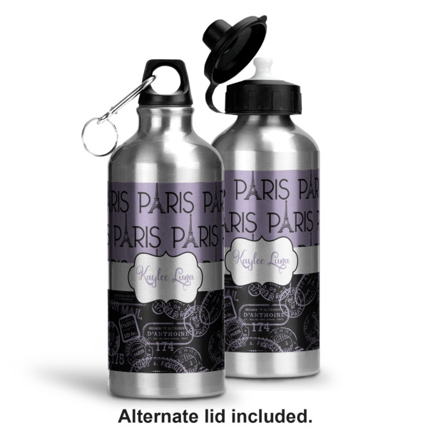 Custom Design - Aluminum Water Bottle - Alternate lid options