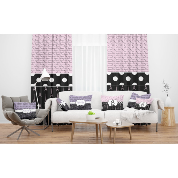 Custom Design - Sheer and Custom Curtains in Room with Matching Pillows