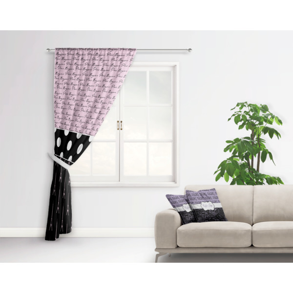 Custom Design - Curtain With Window and Rod - in Room Matching Pillow