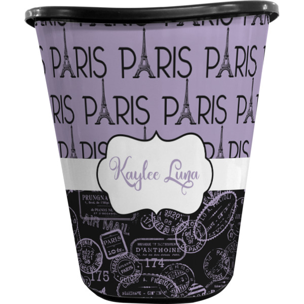 Custom Design - Waste Basket - Black - Front
