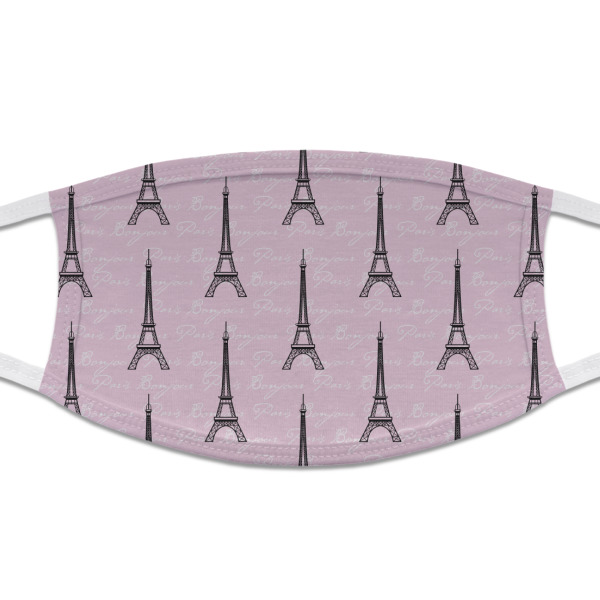 Custom Paris Bonjour and Eiffel Tower Cloth Face Mask (T-Shirt Fabric)