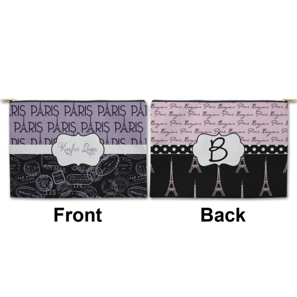 Custom Design - Large Zipper Pouch Approval (Front and Back)