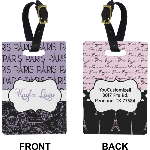 Custom Design - Rectangle Luggage Tag (Front + Back)