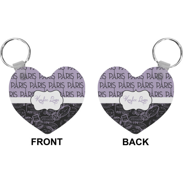 Custom Design - Heart Keychain (Front + Back)