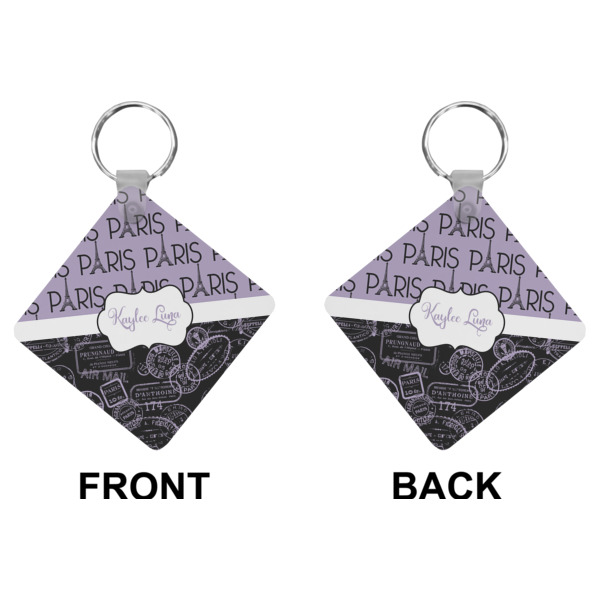 Custom Design - Diamond Keychain (Front + Back)