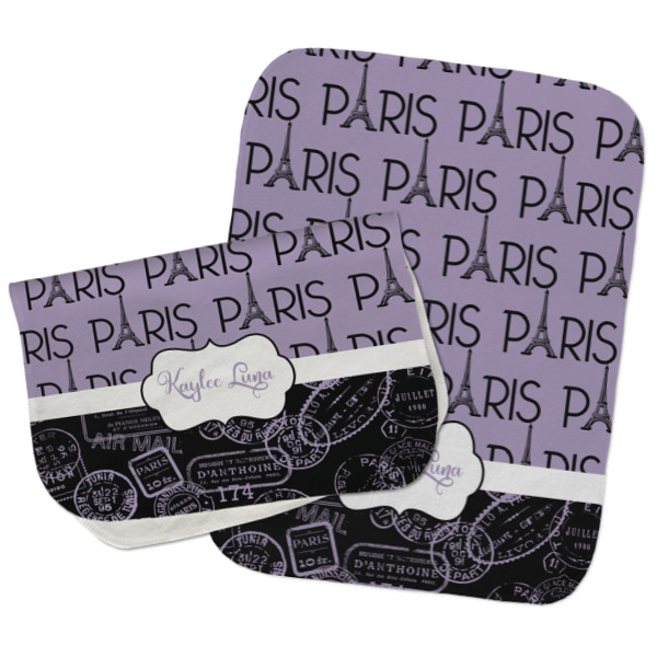 Custom Design - Two Rectangle Burp Cloths - Open & Folded